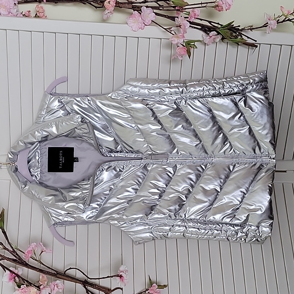 DOWN PUFFER VEST - METALLIC